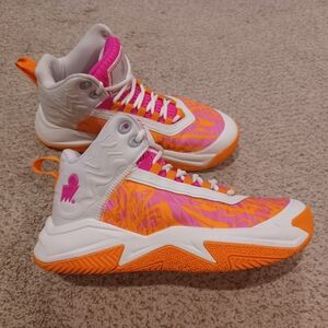 Moolah Kicks Press Break V2 Orange/Pink High-Top Y-5 Womens-6.5
